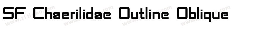 SF Chaerilidae Outline Oblique字体转换